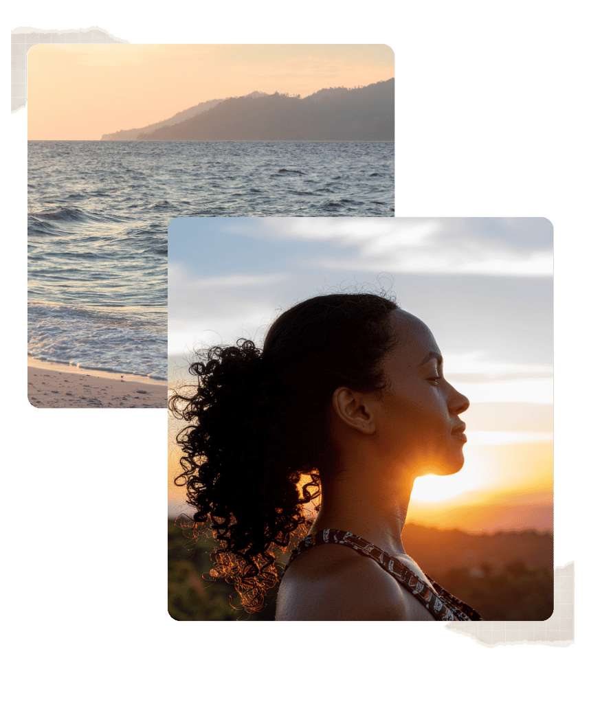 Image of individual looking towards the horizon